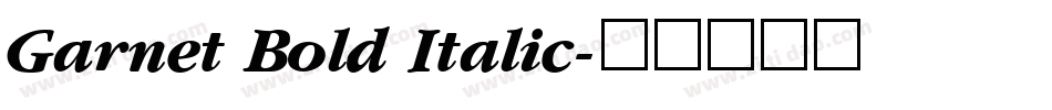 Garnet Bold Italic字体转换